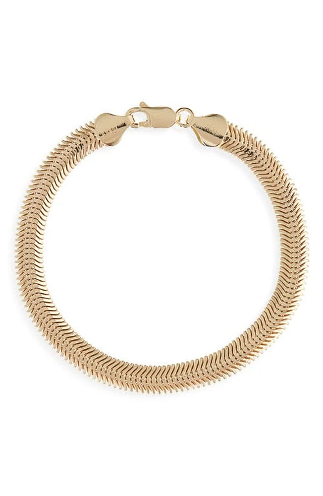 Bony Levy 14K Yellow Gold Herringbone Chain Bracelet at Nordstrom,