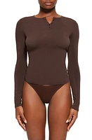 SKIMS New Vintage Long Sleeve Henley Top at Nordstrom,