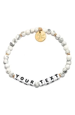 Little Words Project White Howlite Custom Beaded Stretch Bracelet at Nordstrom