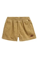 Rip Curl Kids' Surf Cotton Corduroy Volley Shorts Dark Khaki at Nordstrom,