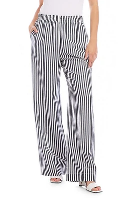 FIFTEEN TWENTY Stripe Wide Leg Pants Blue at Nordstrom,