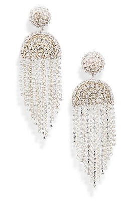 Deepa Gurnani Lorelei Beaded Chandelier Earrings in Silver at Nordstrom