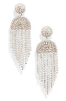 Deepa Gurnani Lorelei Beaded Chandelier Earrings in Silver at Nordstrom