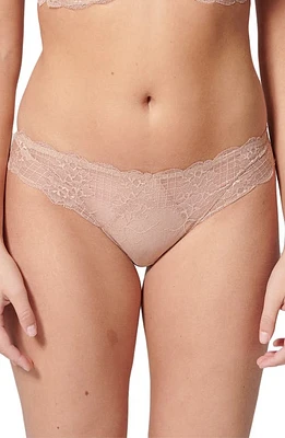 Simone Perele Reve Lace Bikini Cut Briefs Beige at Nordstrom,