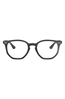 Ray-Ban Unisex 50mm Round Optical Glasses in Black at Nordstrom