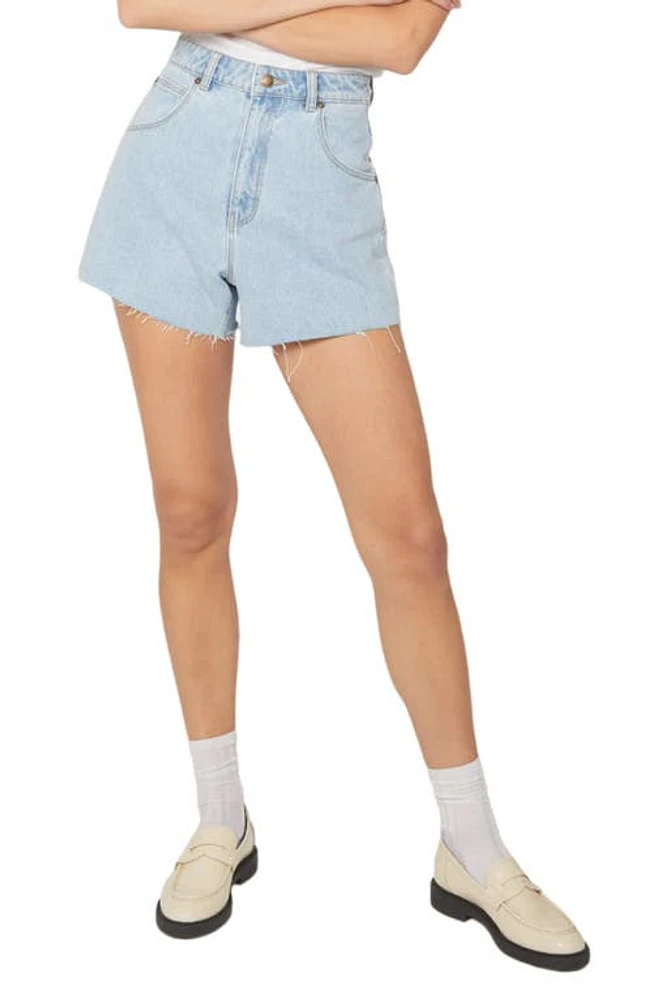 Rolla's Mirage High Waist Cutoff Denim Shorts Nina Blue Organic at Nordstrom,