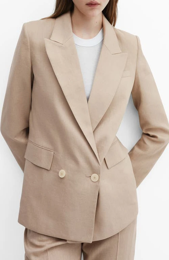 MANGO Margo Linen Blazer at Nordstrom,