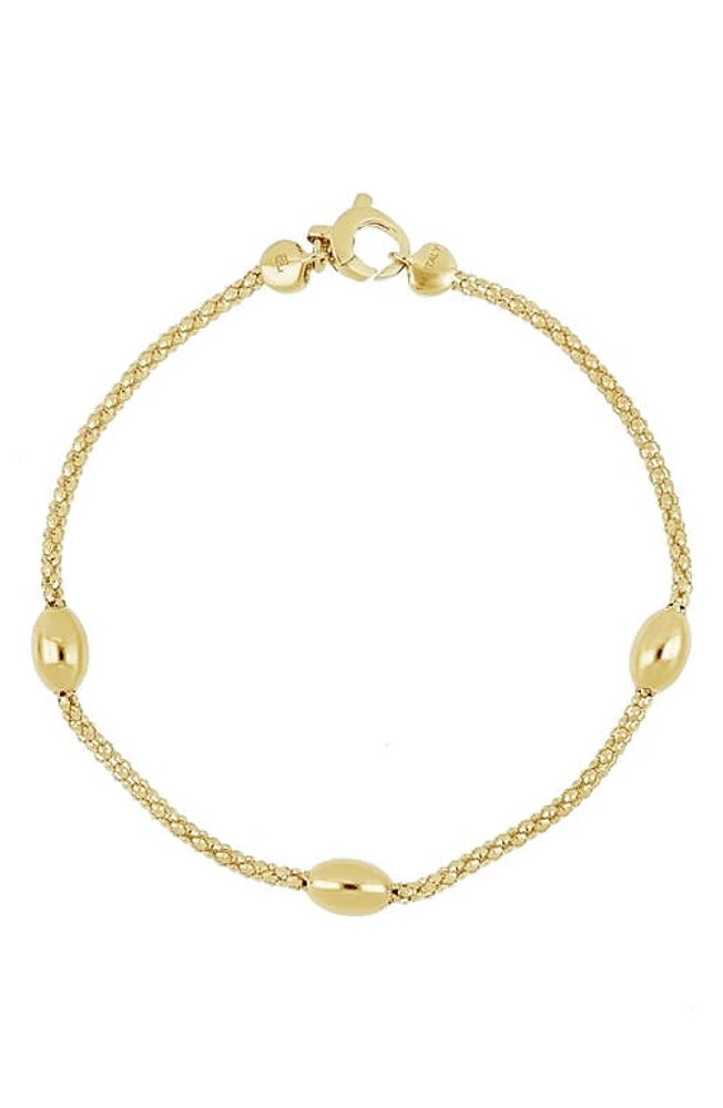 Bony Levy 14K Gold Ball Station Chain Bracelet in 14K Yellow Gold at Nordstrom, Size 7