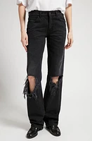 The Row Burty Straight Leg Jeans Black at Nordstrom,