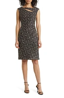 Connected Apparel Cutout Stretch Lace Sheath Dress Gold at Nordstrom,