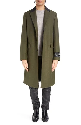 Acne Studios Wool Blend Coat in Green Melange at Nordstrom, Size 42 Us