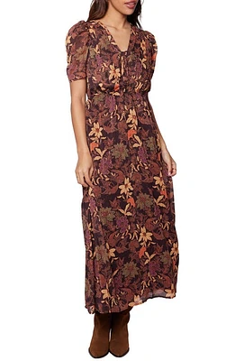 Lost + Wander Wild Bergamot Floral Maxi Dress Burgundy at Nordstrom,