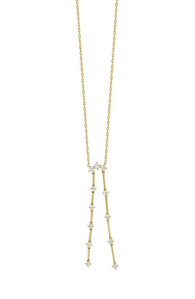 Bony Levy Aviva Diamond Line Y-Necklace in 18K Yellow Gold at Nordstrom