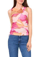 halogen(r) Side Ruched Sleeveless Top /Vivid Plum at Nordstrom