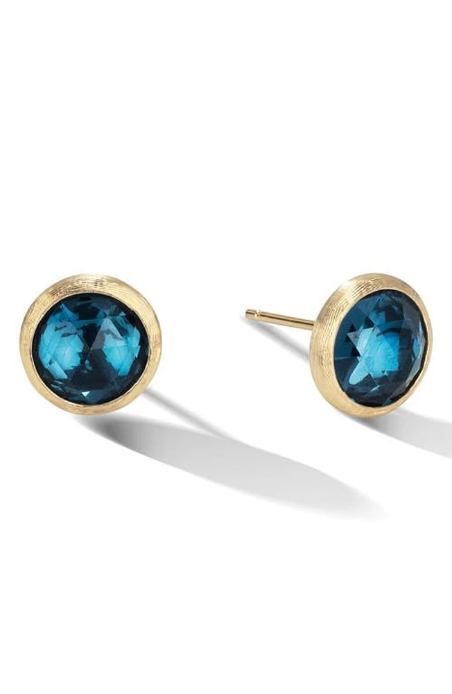 Marco Bicego Jaipur Semiprecious Stone Stud Earrings in Yellow Gold/Blue Topaz at Nordstrom