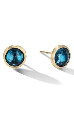 Marco Bicego Jaipur Semiprecious Stone Stud Earrings in Yellow Gold/Blue Topaz at Nordstrom