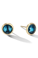 Marco Bicego Jaipur Semiprecious Stone Stud Earrings in Yellow Gold/Blue Topaz at Nordstrom