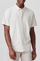 Rhone Commuter Short Sleeve Performance Button-Down Shirt Khaki Stripe at Nordstrom,