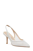 Stuart Weitzman Eva 75 Pointed Toe Slingback Pump White. at Nordstrom,