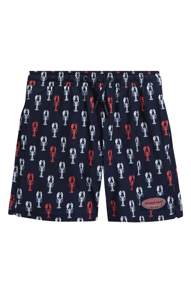 vineyard vines Kids' Chappy Print Swim Trunks at