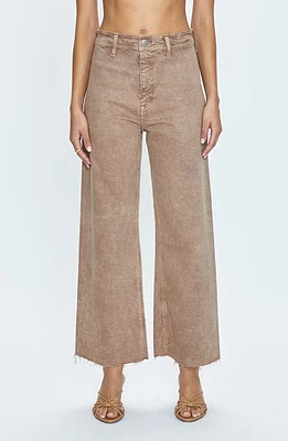 Pistola Penny High Waist Raw Hem Wide Leg Jeans at Nordstrom,