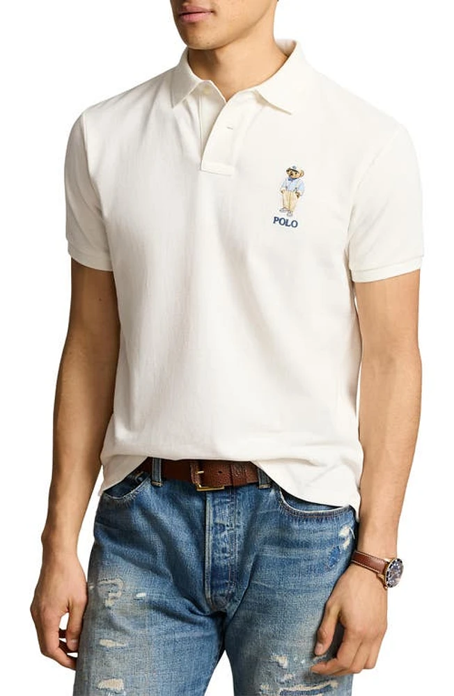 Polo Ralph Lauren Bear Cotton Piqué Deck White at Nordstrom,