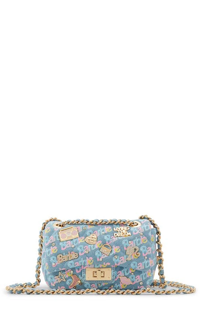 ALDO x Barbie Quilted Shoulder Bag in Light Blue at Nordstrom