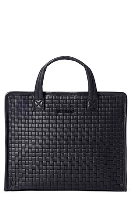 MZ Wallace Medium Woven Nylon Box Tote in Black Woven at Nordstrom