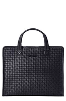 MZ Wallace Medium Woven Nylon Box Tote in Black Woven at Nordstrom