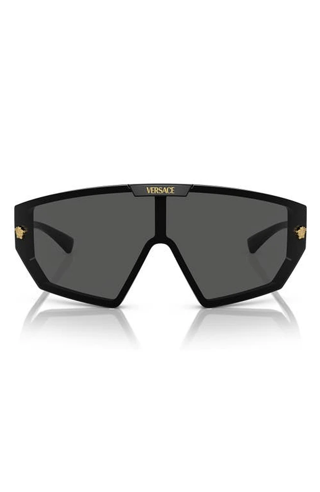 Versace 47mm Irregular Mask Sunglasses in Black at Nordstrom