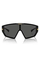 Versace 47mm Irregular Mask Sunglasses in Black at Nordstrom