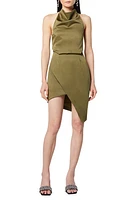 Elliatt Camo Asymmetric Satin Cocktail Dress at Nordstrom,