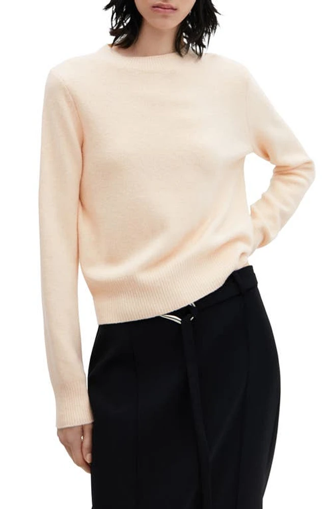 MANGO Funnel Neck Sweater Ecru at Nordstrom,