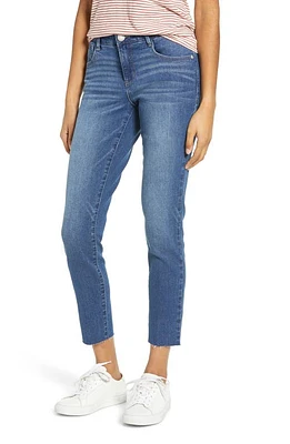 Wit & Wisdom 'Ab'Solution Raw Hem Ankle Skinny Jeans Bl-Blue at Nordstrom,