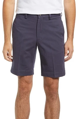 Berle Charleston Khakis Flat Front Chino Shorts Navy at Nordstrom,