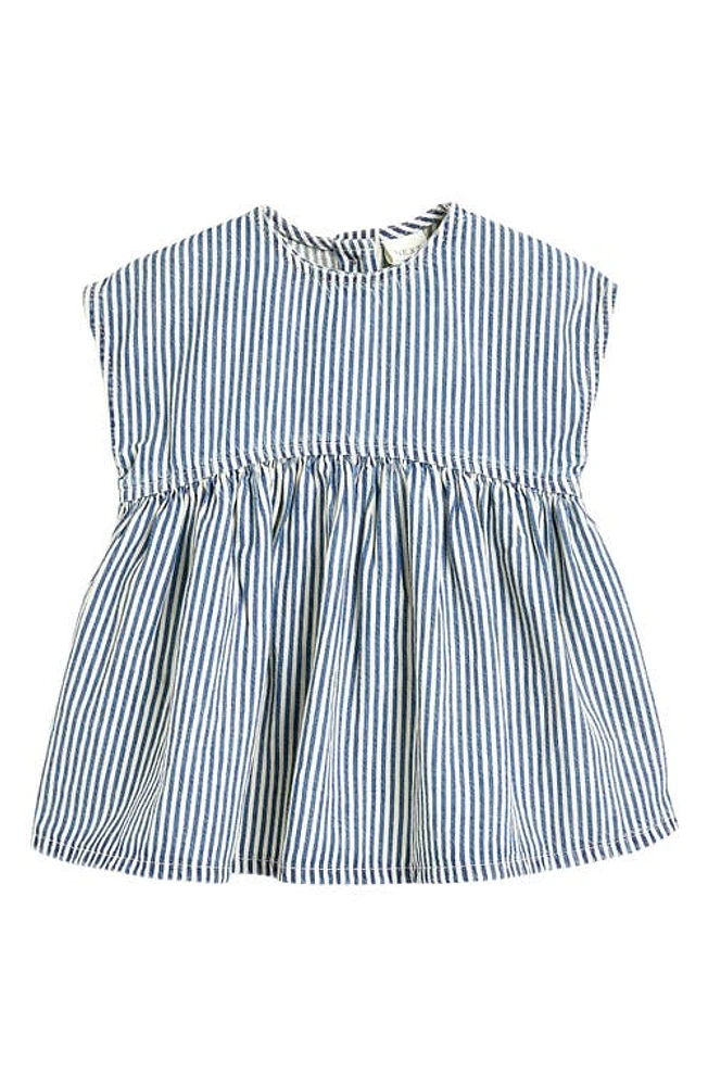 NEXT Kids' Stripe Cotton Dress Blue at Nordstrom,