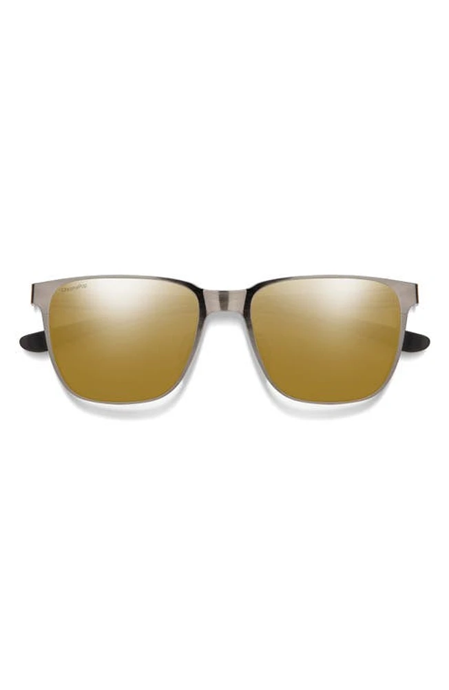 Smith Lowdown 54mm ChromaPop Polarized Square Sunglasses in Brushed Gunmetal /Bronze at Nordstrom