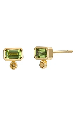 Bony Levy 14K Gold Peridot & Citrine Stud Earrings in 14K Yellow Gold at Nordstrom