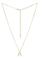 Ettika Crystal Initial Pendant Necklace in Gold- A at Nordstrom