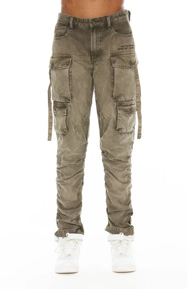 Cult of Individuality Rocker Slim Straight Leg Cargo Pants in Pine at Nordstrom, Size 33