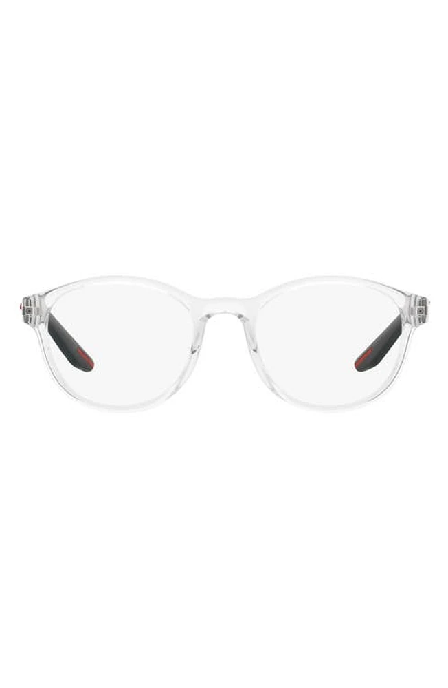 Prada Linea Rossa 53mm Phantos Optical Glasses in Crystal at Nordstrom