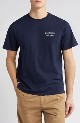 FORET Tip Organic Cotton T-Shirt Navy at Nordstrom,