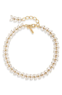 Oscar de la Renta Crystal Leaf Necklace at Nordstrom