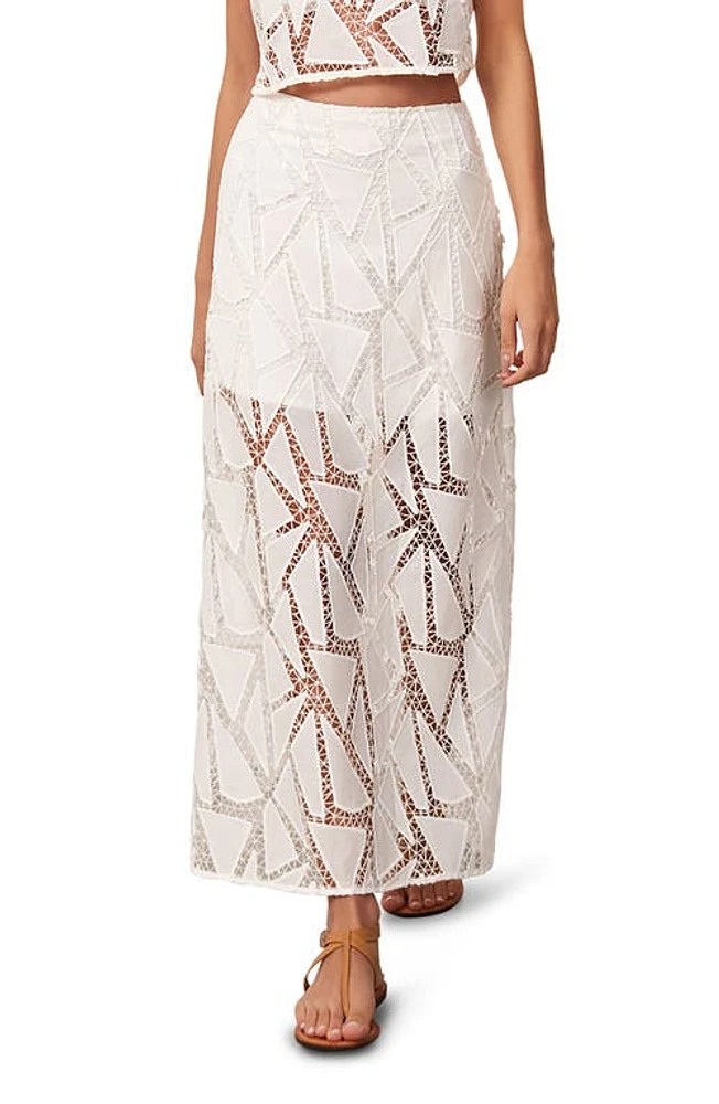 ViX Swimwear Juli High Waist Cover-Up Maxi Skirt Off White at Nordstrom,