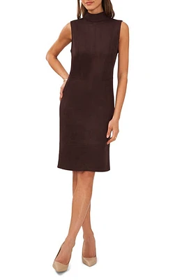 halogen(r) Mock Neck Sleeveless Dress Dark Roast at Nordstrom,