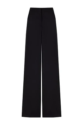 Nocturne Wide-Leg Crepe Satin Pants in Black at Nordstrom