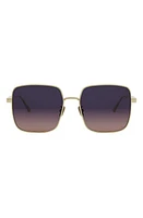 'DiorCannage S1U 59mm Square Sunglasses in Gold/Gradient Violet Pink at Nordstrom