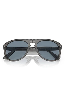 Persol 56mm Pilot Sunglasses in Transparent Grey at Nordstrom