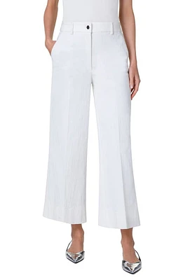 Akris punto Chiara Wide Leg Crop Pants Cream at Nordstrom,