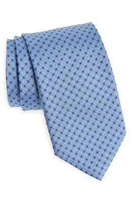 David Donahue Geometric Silk Tie in Sky at Nordstrom